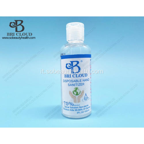 Gel disinfettante per le mani usa e getta alcol 75% 100ML